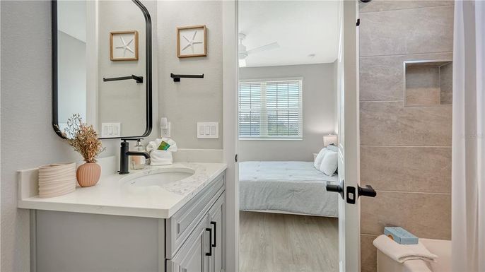 Bathroom, Bedroom, Interior, Wood Texture Flooring