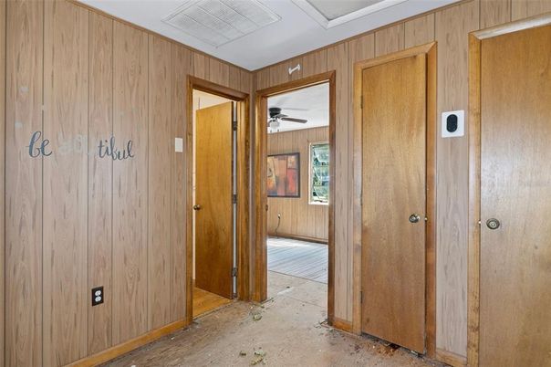 Empty room, Interior, Wooden Walls