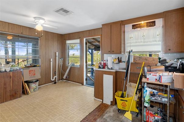 Interior, Kitchen, Wooden Walls