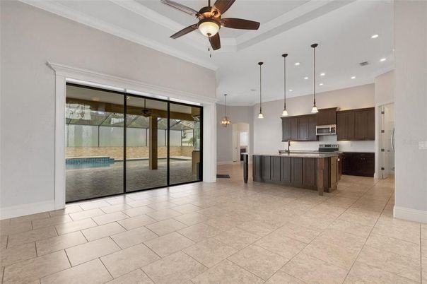 Interior, Kitchen, Pendant Lights, Recessed Lighting, Stainless Steel Appliances