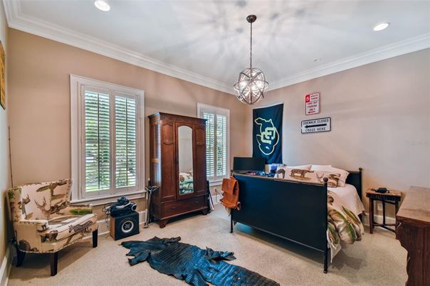 Bedroom, Home Office, Interior, Pendant Lights, Recessed Lighting