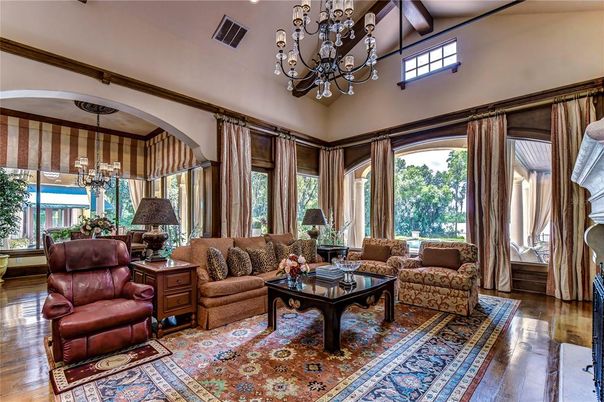 Chandelier, Interior, Living room, Wood Texture Flooring