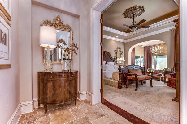 Bedroom, Chandelier, Interior, Recessed Lighting
