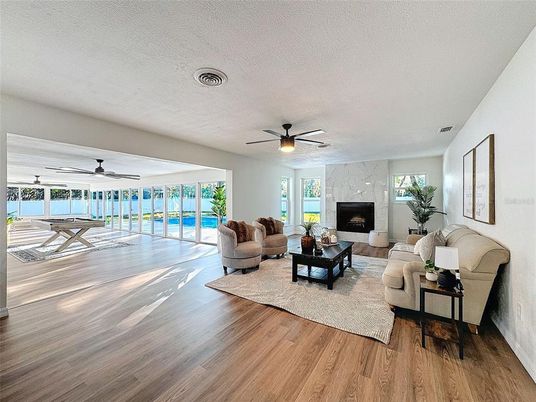 Fireplace, Interior, Living room, Wood Texture Flooring