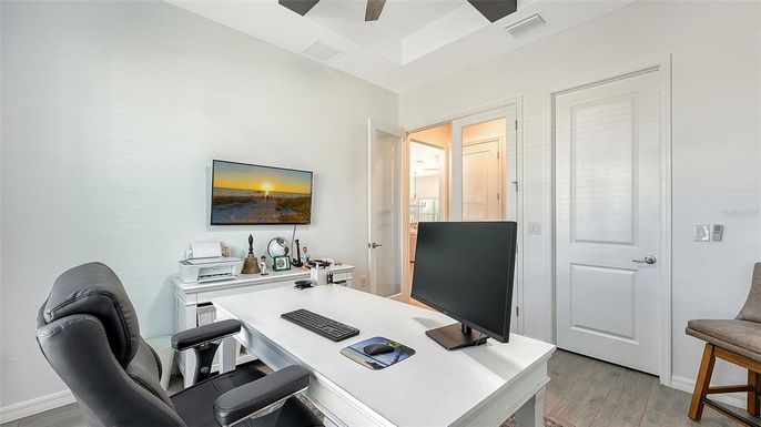Home Office, Interior, Wood Texture Flooring