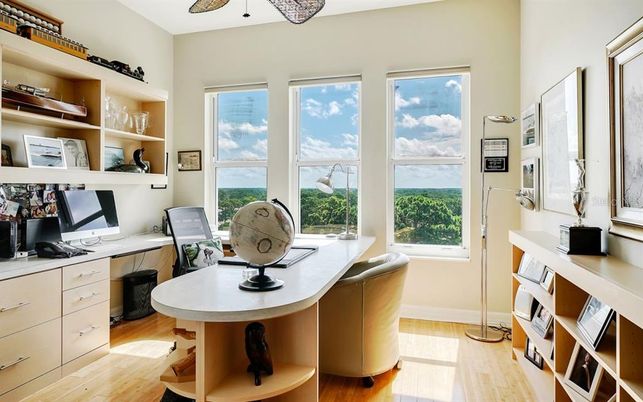 Home Office, Interior, Wood Texture Flooring
