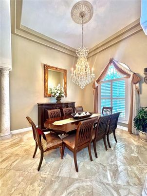Chandelier, Dining room, Interior