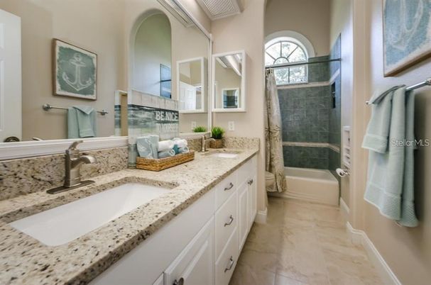 Bathroom, Dual Sink Vanities, Glass Shower, Interior