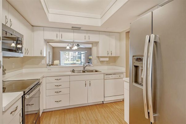 Interior, Kitchen, Wood Texture Flooring