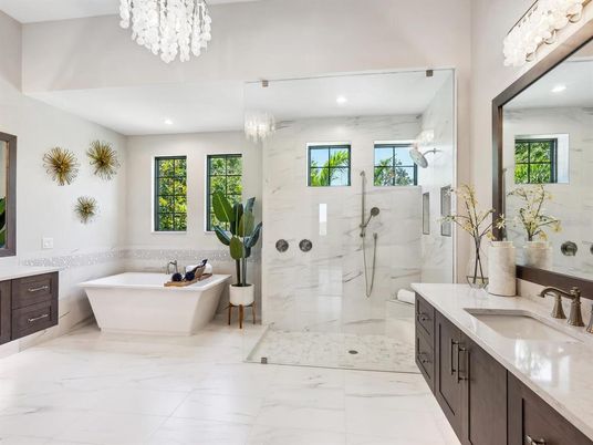 Chandelier, Empty room, Interior, Recessed Lighting, Wood Texture Flooring