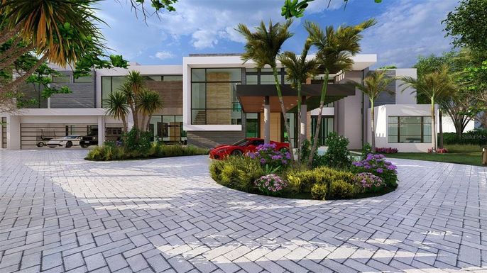 Exterior, Facade, Modern