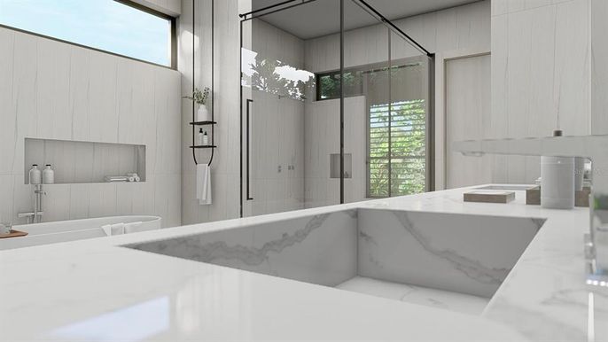 Bathroom, Glass Shower, Interior