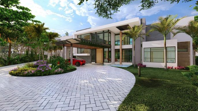 Backyard, Exterior, Facade, Modern