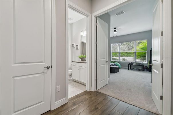 Bathroom, Interior, Wood Texture Flooring