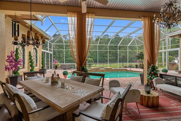 Dining room, Glass Ceilings, Interior, Pool, Sun Room