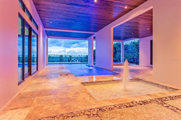 Interior, Pool, Recessed Lighting, Wooden Ceilings