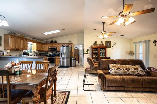 Dining room, Interior, Kitchen, Living room, Stainless Steel Appliances