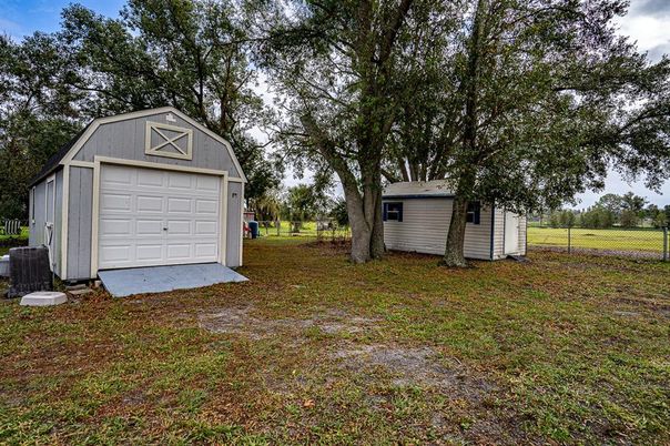 Backyard, Detached Garage, Exterior