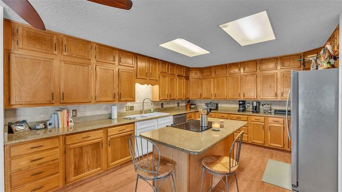 Interior, Kitchen, Wood Texture Flooring
