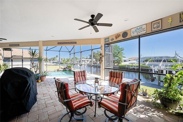 Dining room, Glass Ceilings, Interior, Pool, Recessed Lighting, Sun Room, Water