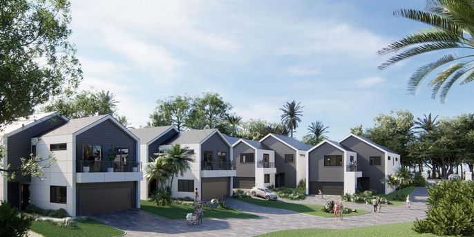 Attached, Exterior, Facade, Modern