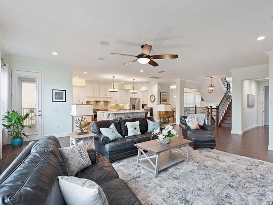 Interior, Kitchen, Living room, Pendant Lights, Recessed Lighting, Stainless Steel Appliances, Wood Texture Flooring