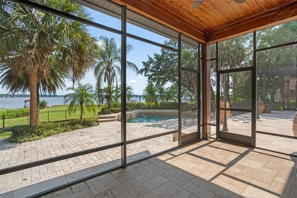 Interior, Pool, Sun Room, Wooden Ceilings