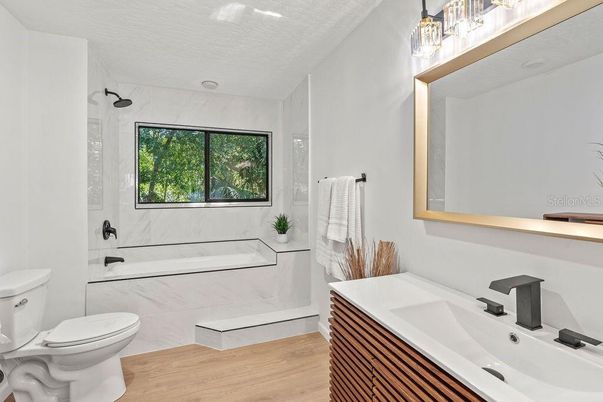 Bathroom, Interior, Wood Texture Flooring