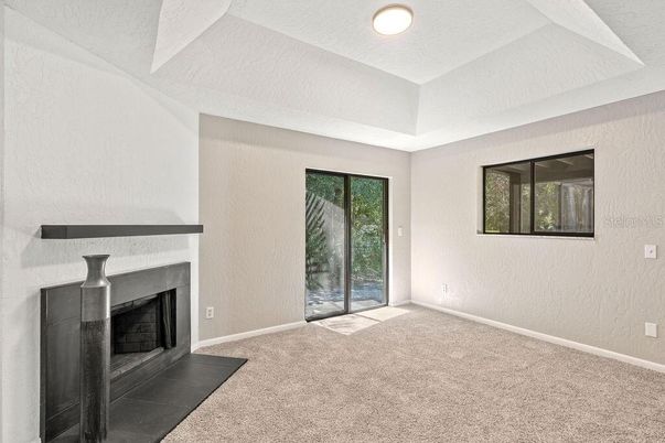 Empty room, Fireplace, Interior