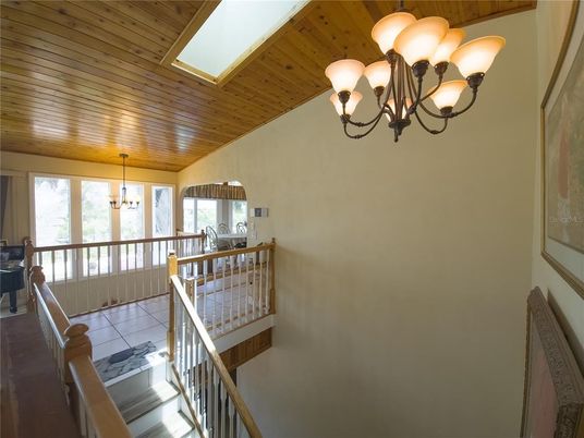Chandelier, Interior, Wooden Ceilings