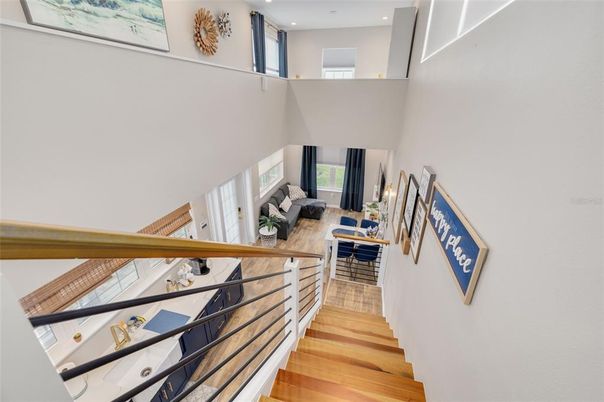 Fireplace, Interior, Recessed Lighting, Wood Texture Flooring