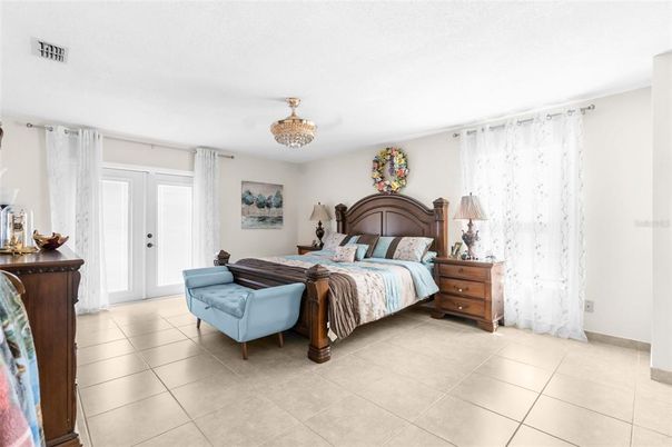 Bedroom, Chandelier, Interior