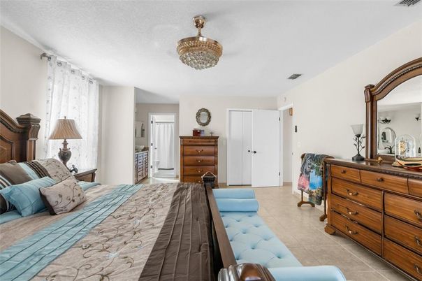 Bedroom, Chandelier, Interior