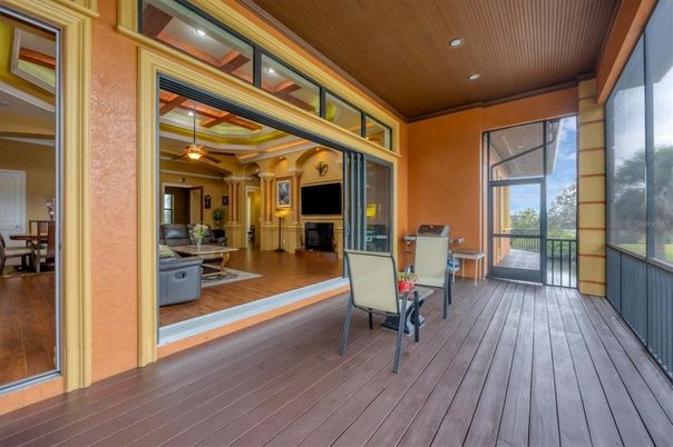Home Office, Interior, Recessed Lighting, Wooden Ceilings, Wood Texture Flooring