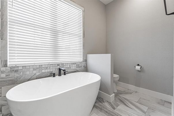 Bathroom, Free Standing Baths, Interior, Marble, Wood Texture Flooring