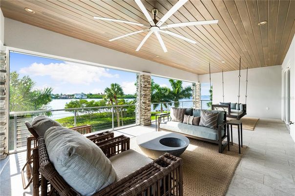 Interior, Living room, Recessed Lighting, Water, Wooden Ceilings