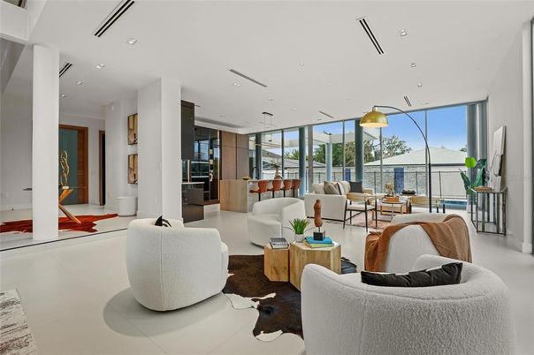 Interior, Living room, Recessed Lighting