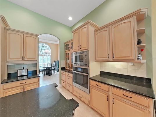 Dining room, Interior, Kitchen, Recessed Lighting