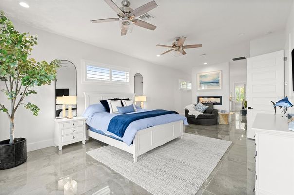 Bedroom, Interior, Recessed Lighting