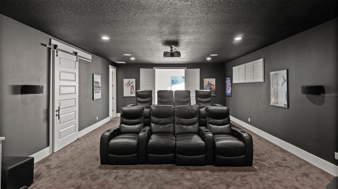 Home Theatre Room, Interior, Recessed Lighting, Theatre Room