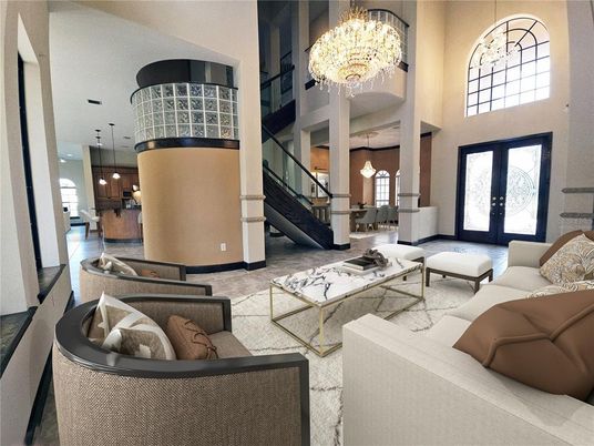 Chandelier, Interior, Living room, Pendant Lights