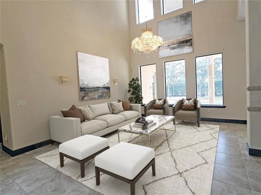 Chandelier, Interior, Living room