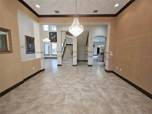Chandelier, Interior, Recessed Lighting