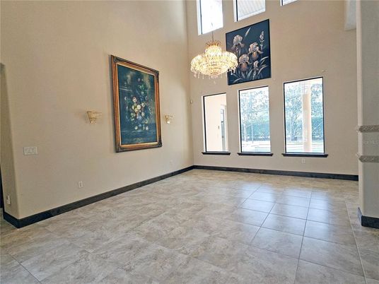 Chandelier, Empty room, Interior