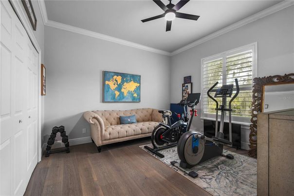 Fitness Equipment, Interior, Wood Texture Flooring