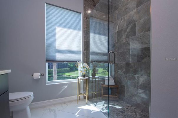 Bathroom, Glass Shower, Interior, Marble