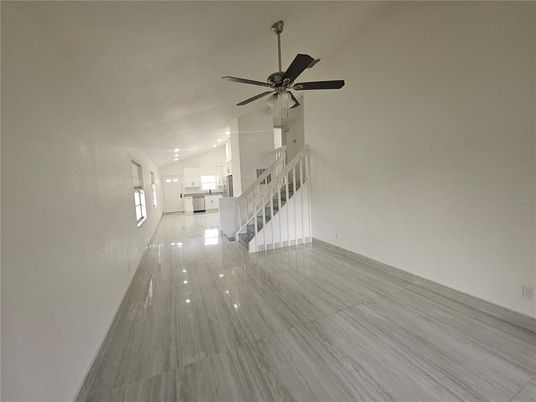 Empty room, Interior, Kitchen, Recessed Lighting