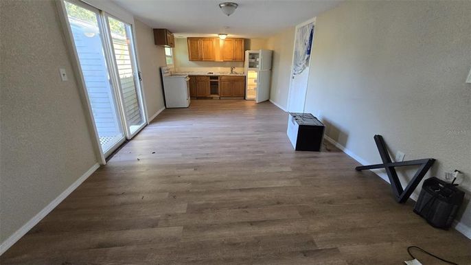 Interior, Kitchen, Wood Texture Flooring