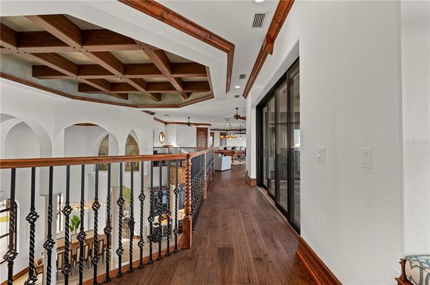 Interior, Recessed Lighting, Wooden Beams, Wood Texture Flooring