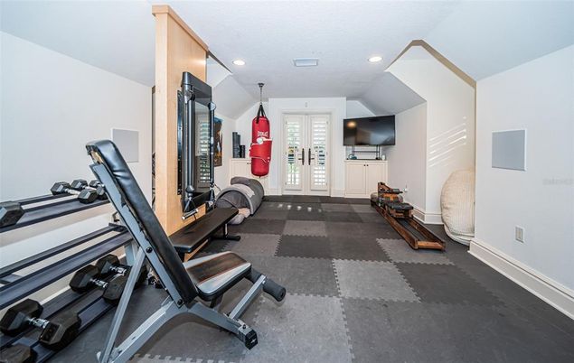 Fitness Equipment, Gym, Interior, Recessed Lighting